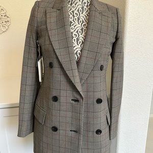 Aritzia Wilfred New Margaux Plaid Blazer Size 00 NWT